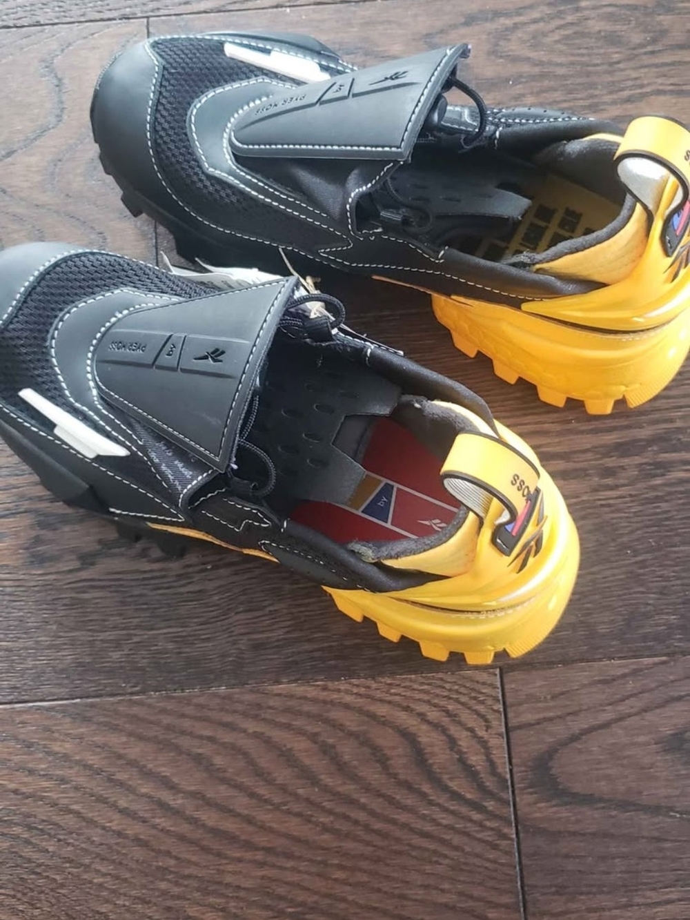 Reebok Pyer Moss X Kids Black and Yellow Trail Sneakers